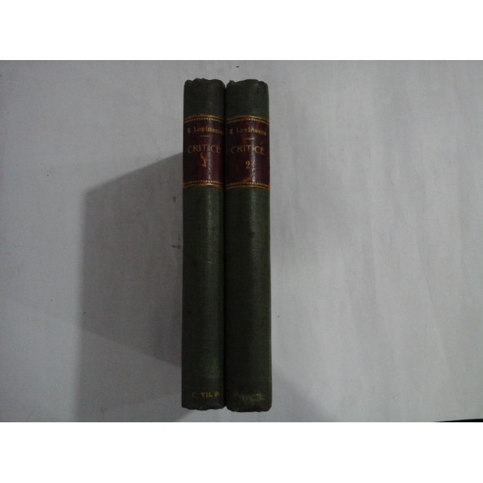 CRITICE - E.LOVINESCU - 2 volume 1909